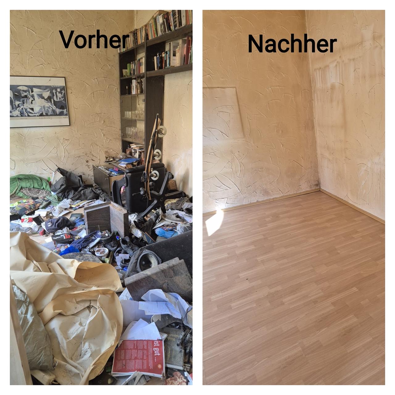 Vorher-Nachher Entrümpelung in Kassel: So verwandelt Meister Klein Ihre Wohnung von vollgestopft zu bezugsbereit.