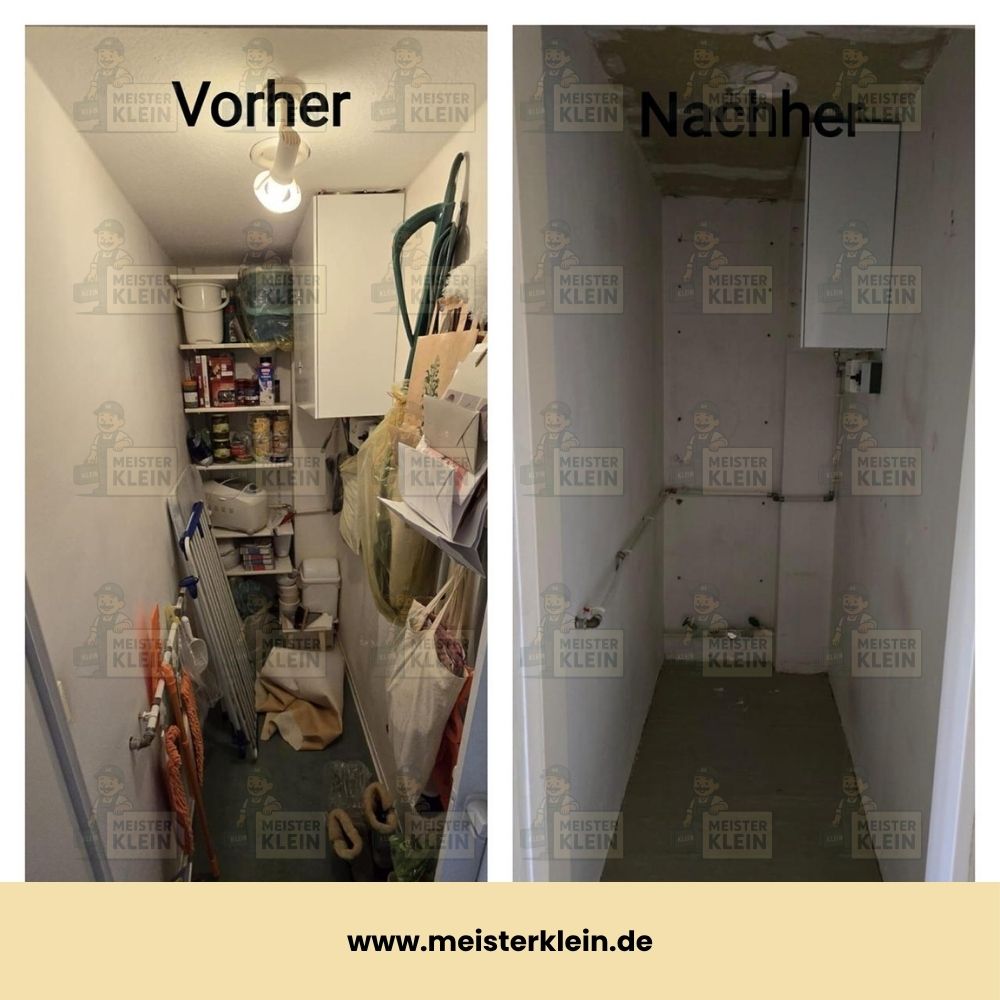 Vorher-Nachher-Vergleich einer Haushaltsauflösung in Baunatal – durch Meister Klein